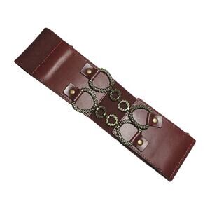 NWT Free People Calypso Stone Wrap Belt Tiger\'s Eye Brown Leather Western Boho Free People | Accessories | Free People Calypso Stone Wrap  main image 4